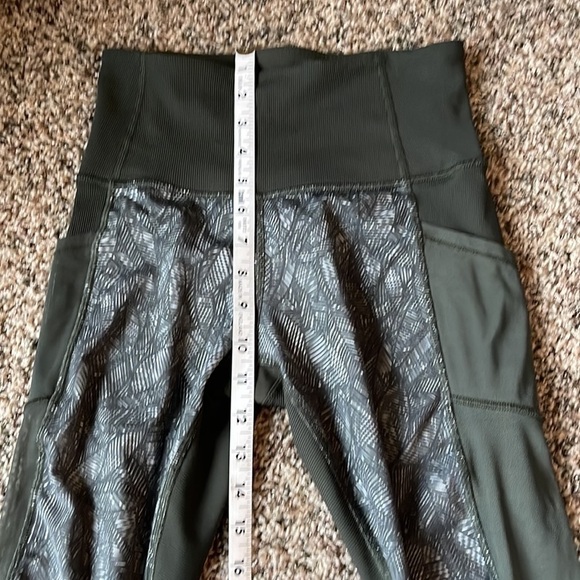 Lululemon Women's Size 6 High Times Pant Luxtreme (Mesh) Jazzy Gator Green - Picture 10 of 11